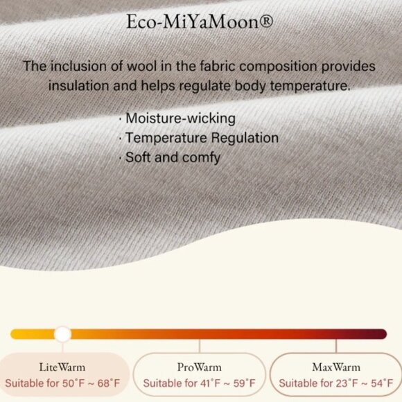 OGL Tencel-Wool Gathered Long Sleeve Brami Top in Heathery Fog Ivory XL - NEW - Picture 11 of 12